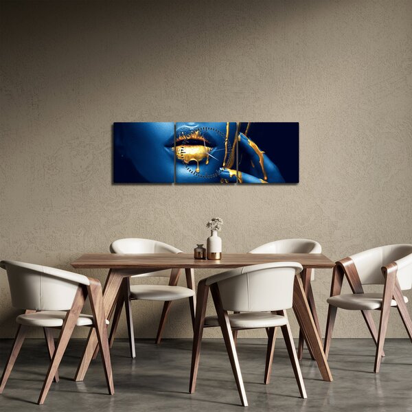 Slika ljudskog lica (sa satom) (90x30 cm)