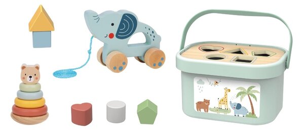 Tooky Toy drvena kutija za igru 3u1 TJ011