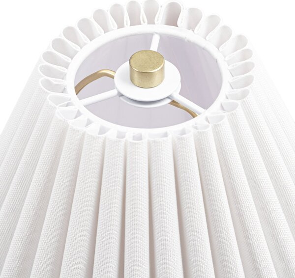 Stolne Lampa NOLA, Asher, Bijela, Dnevna soba, Tkanina / tekstil, Moderan