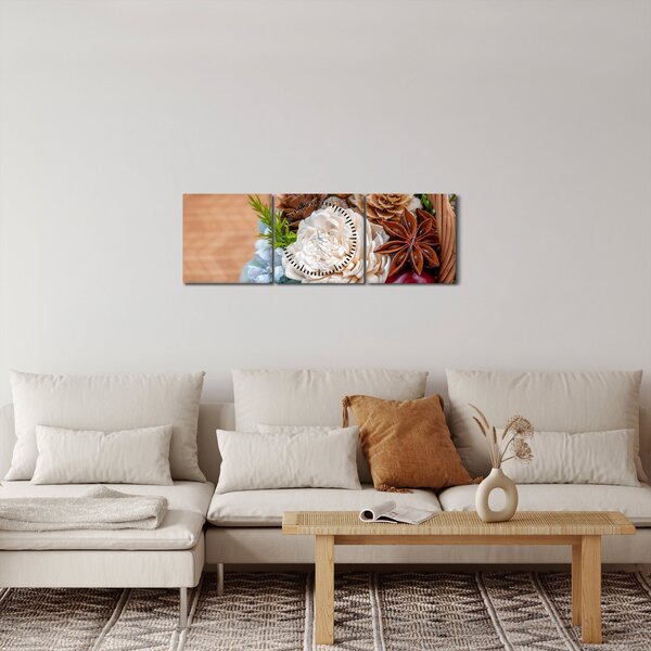 Slika pletene košare (sa satom) (90x30 cm)