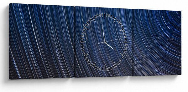 Slika noćnih zvijezda i neba (sa satom) (90x30 cm)
