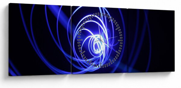Slika plavih spirala (sa satom) (90x30 cm)