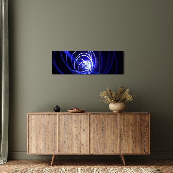 Slika plavih spirala (sa satom) (90x30 cm)