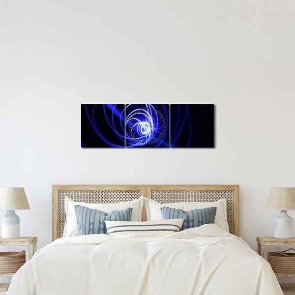 Slika plavih spirala (sa satom) (90x30 cm)