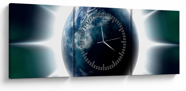 Slika osvijetlenog planeta (sa satom) (90x30 cm)