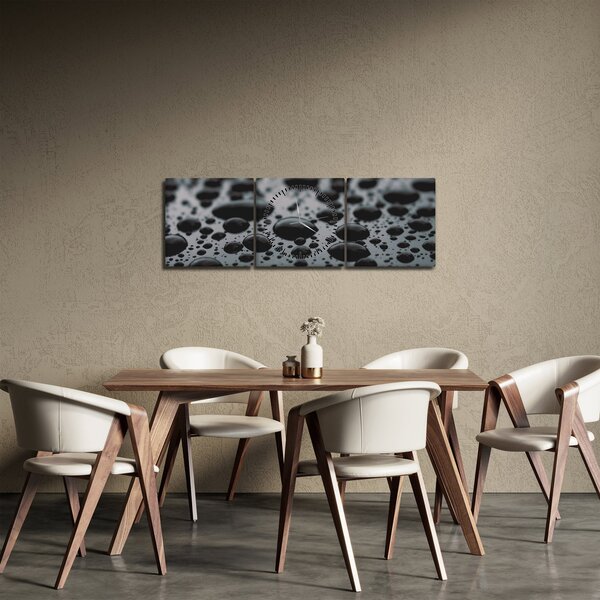 Slika kapljica vode (sa satom) (90x30 cm)