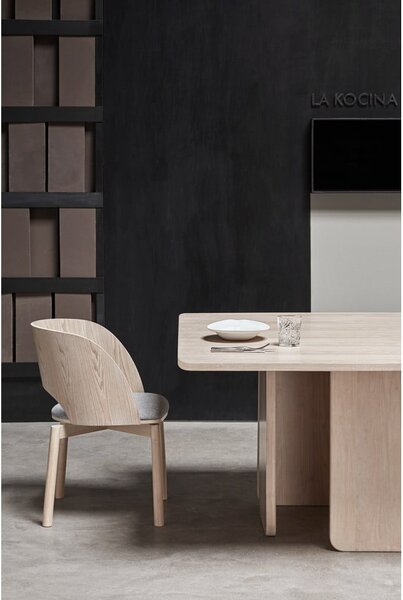 Blagovaonski stol s jasenovim furnirom Teulat Arq, 137 x 137 cm