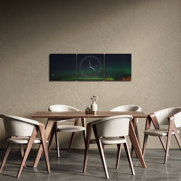 Slika polarne svjetlosti (sa satom) (90x30 cm)