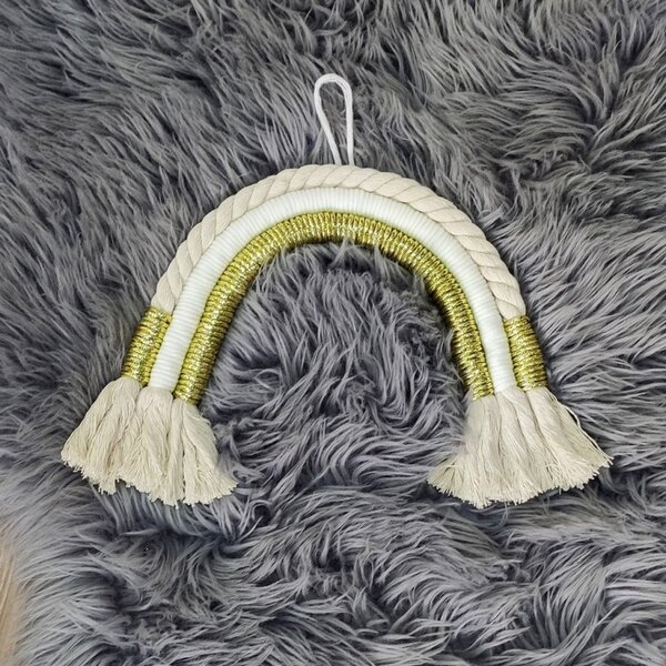 Makrame ukras – duga, 25×30 cm