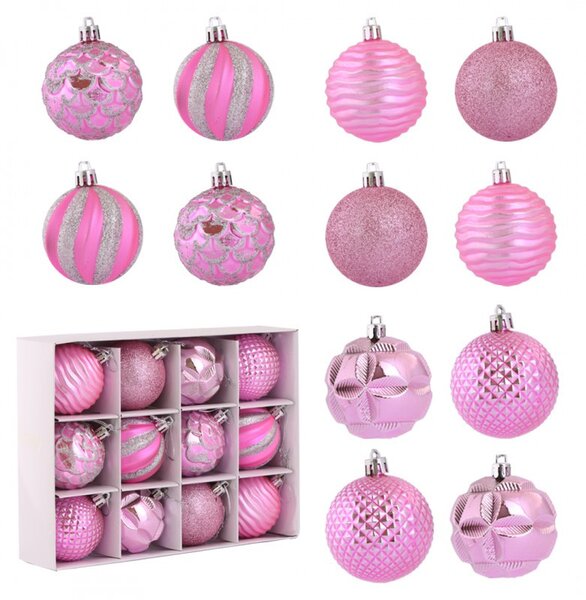 Kuglice za bor – set od 12 kom, 6 cm