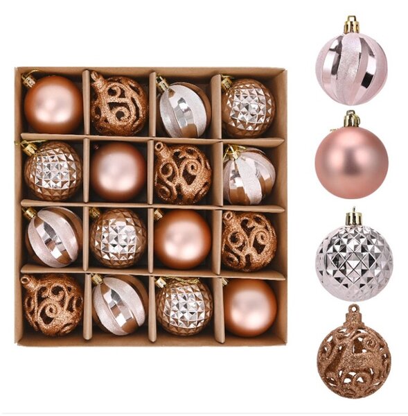 Kuglice za bor – set od 16 kom, 6 cm