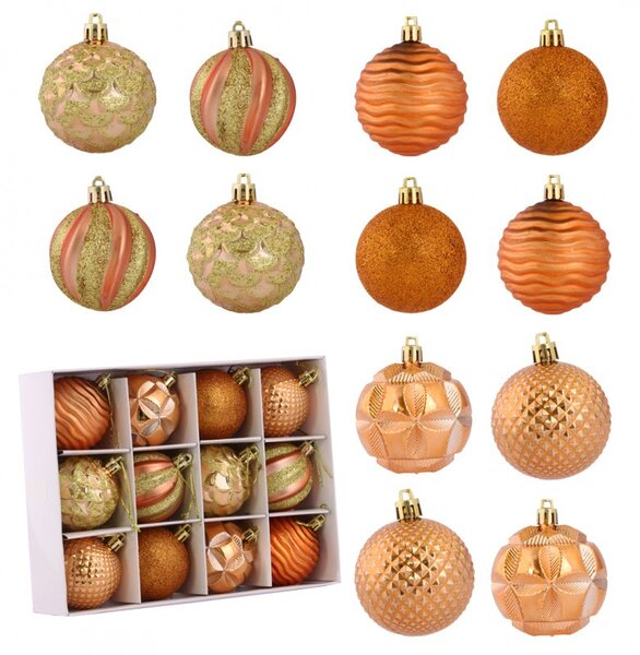 Kuglice za bor – set od 12 kom, 6 cm, BSN10WZ3