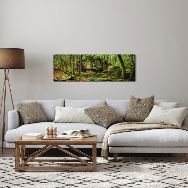 Slika čarobne šume (sa satom) (90x30 cm)