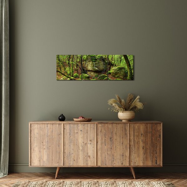 Slika čarobne šume (sa satom) (90x30 cm)