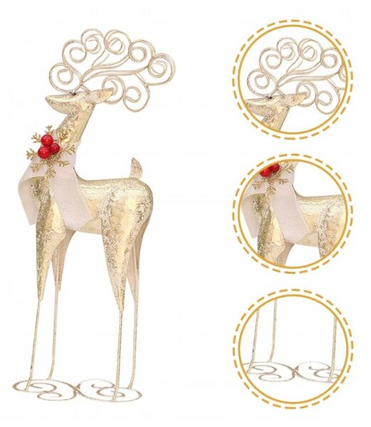 Božićna figura – patuljak od pliša, 62 cm