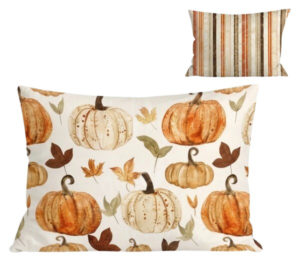 Flanelska jastučnica PUMPKINS & STRIPES 50x70 cm, šarena