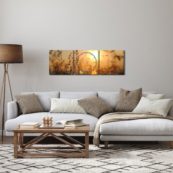 Slika izlaska sunca (sa satom) (90x30 cm)
