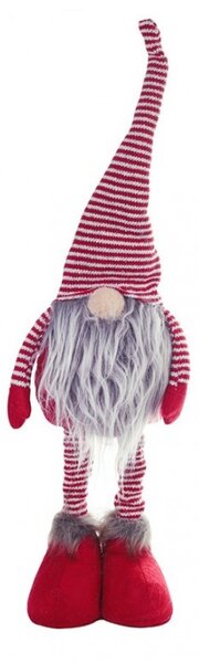 Božićna figura – patuljak od pliša, 51 cm, crvena