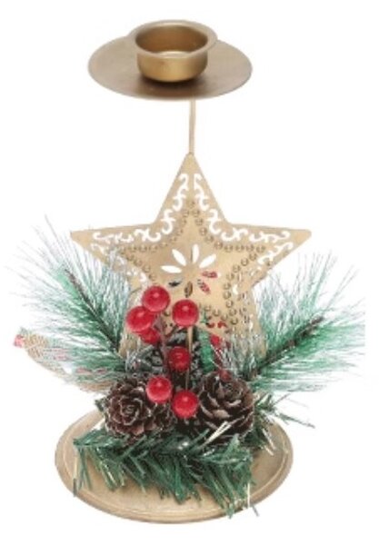 Božićna figura, 15 cm, zlatna, KSN122