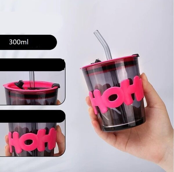 Šalica – sa slamkom, 300 ml