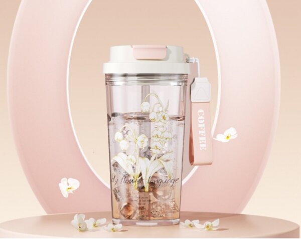 Šalica – sa slamkom, 550 ml
