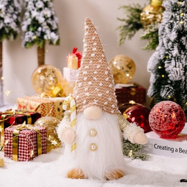 Božićna figura – patuljak od pliša, 30 cm, KSN01Z