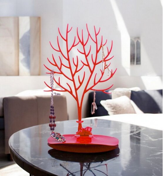 Stalak za nakit, 25×41×15 cm, crveni