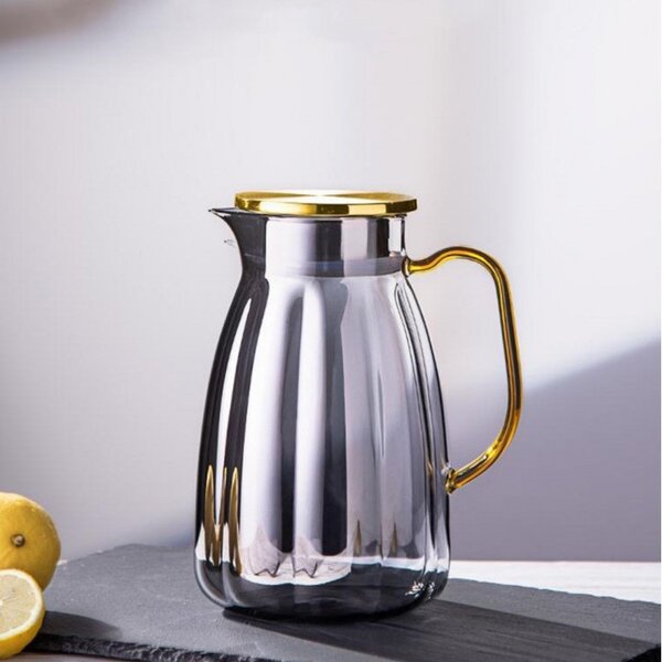Stakleni vrč – s poklopcem, 1600 ml