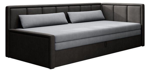 Tamno siva sklopiva/s prostorom za odlaganje sofa od šenila 214 cm Fulgeo – ELTAP