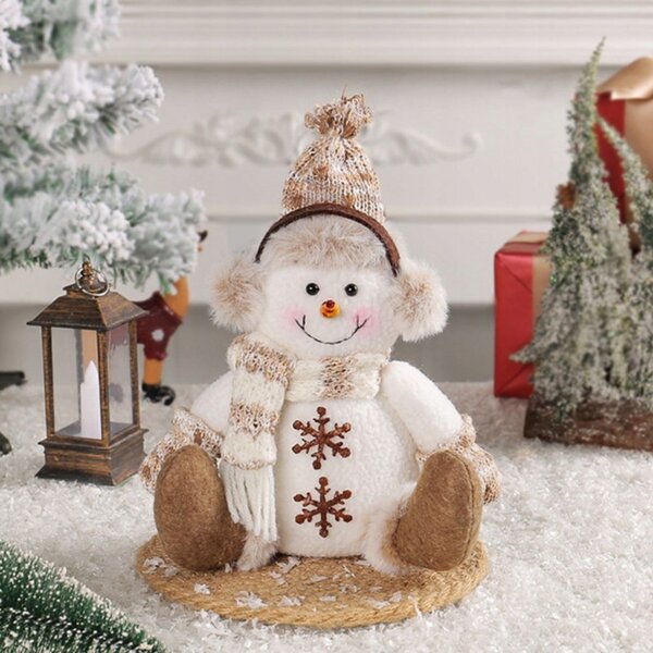 Božićna figura – snjegović od pliša, 28 cm