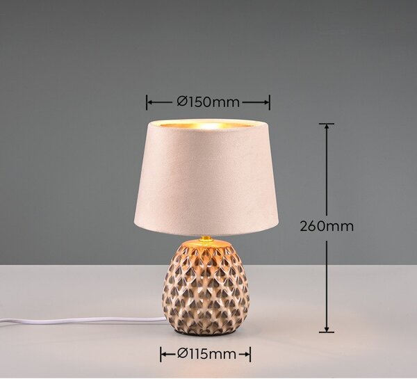 Bež stolna lampa (visina 27 cm) Ariana – Reality