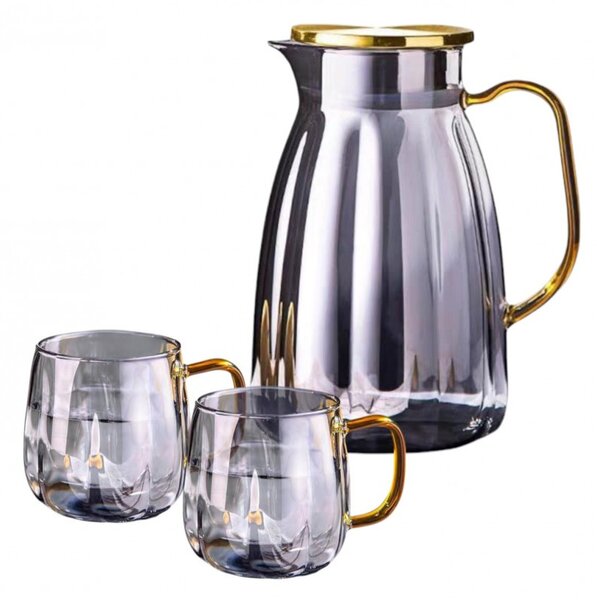 Stakleni vrč – s poklopcem, 1600 ml