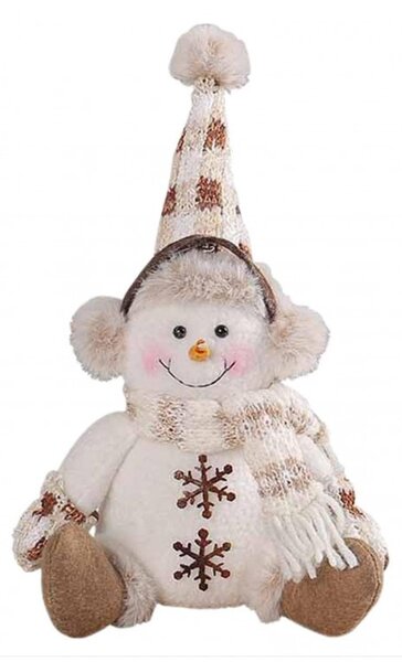 Božićna figura – snjegović od pliša, 28 cm