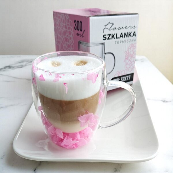 Termo čaša s cvijećem, 300 ml