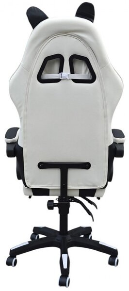 Gaming stolica – Panda, s masažerom i naslonom za noge, 82×32×59 cm