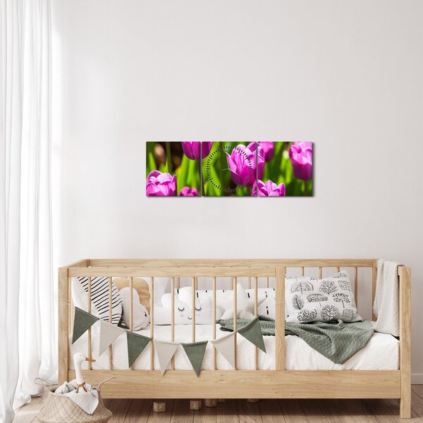 Slika tulipana na livadi (sa satom) (90x30 cm)