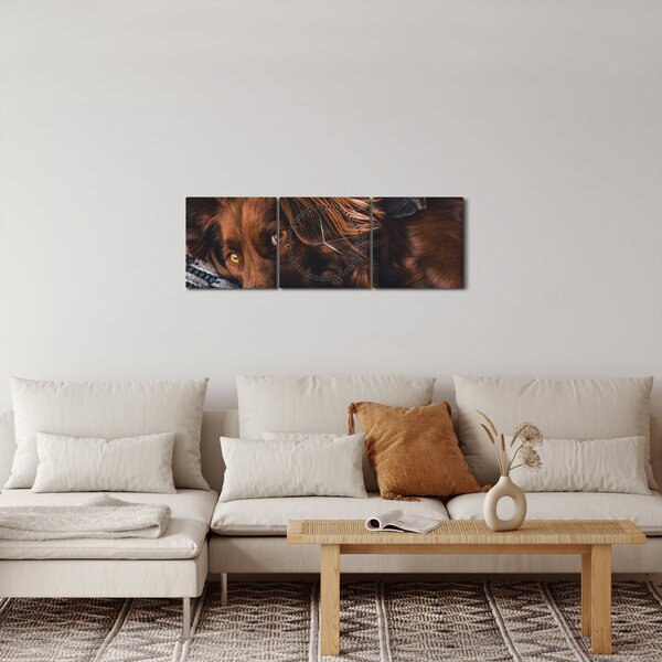 Slika pasa koji leže (sa satom) (90x30 cm)