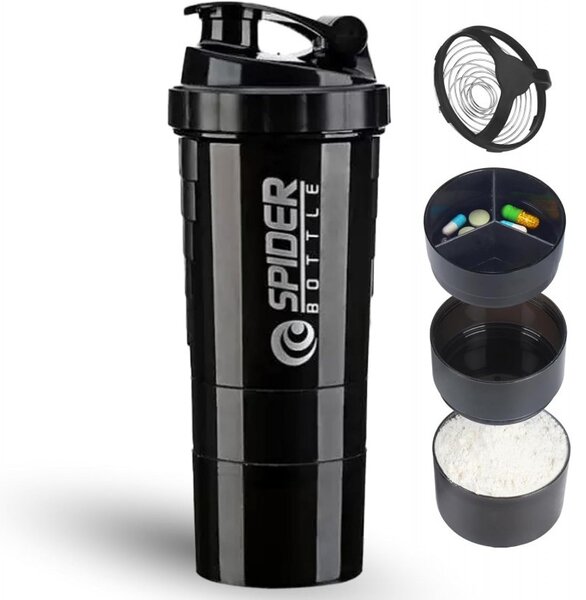 Boca za vodu, 24 cm, 500 ml, crna