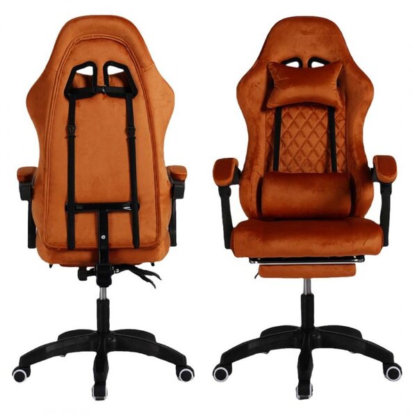 Gaming stolica – Grind, s masažerom i naslonom za noge, 80×29×59 cm