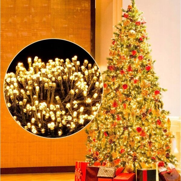 Božićne lampice – 100 LED, za unutra i van, 12×7×6 cm, bijele, LAMP01CB