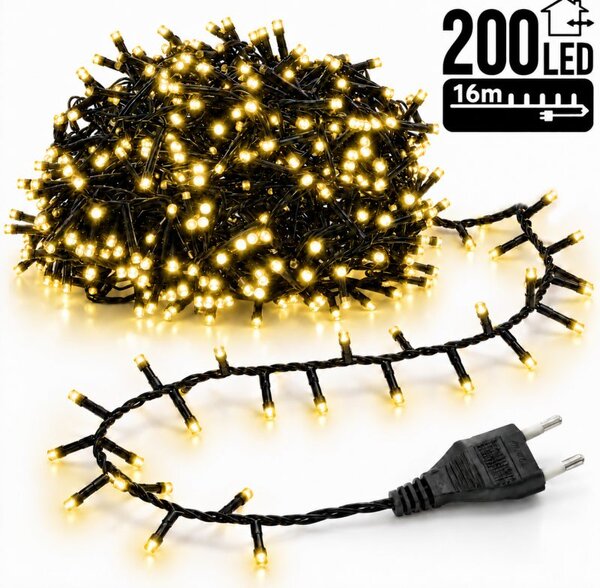 Božićne lampice – 200 LED, za unutra i van, 13×8×6,5 cm, bijele, LAMP02CB