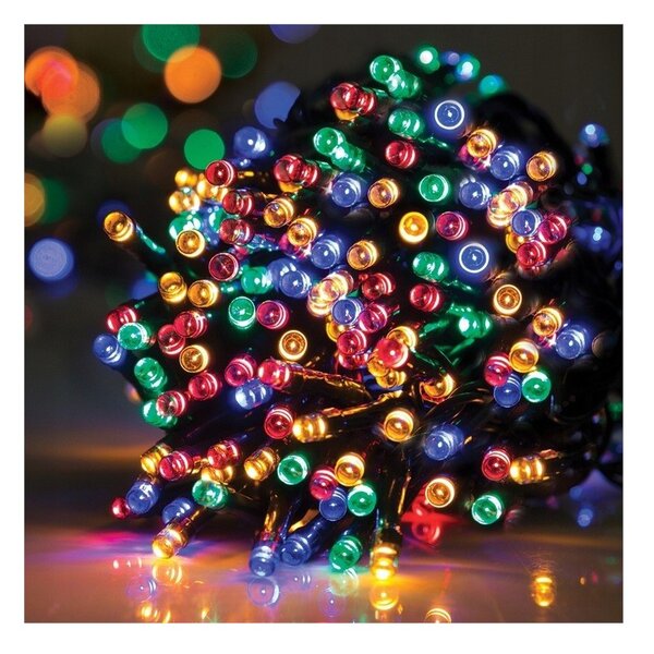 Božićne lampice – 100 LED, za unutra i van, 12×7×6 cm, šarene