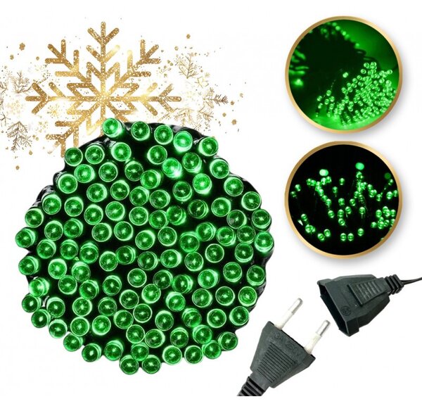 Božićne lampice – 100 LED, za unutra i van, 12×7×6 cm, zelene