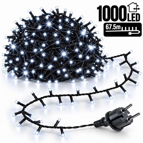 Božićne lampice – 1000 LED, bijele