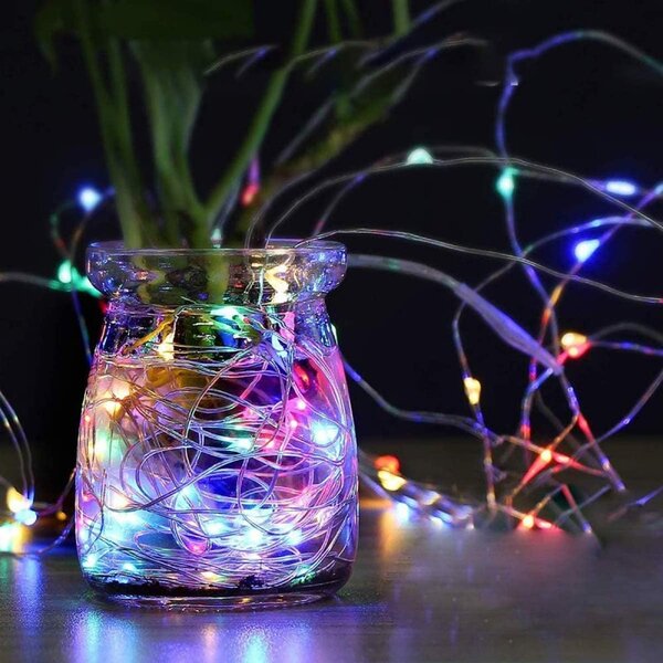Božićne lampice – 20 LED, za unutra i van, 20 m, šarene