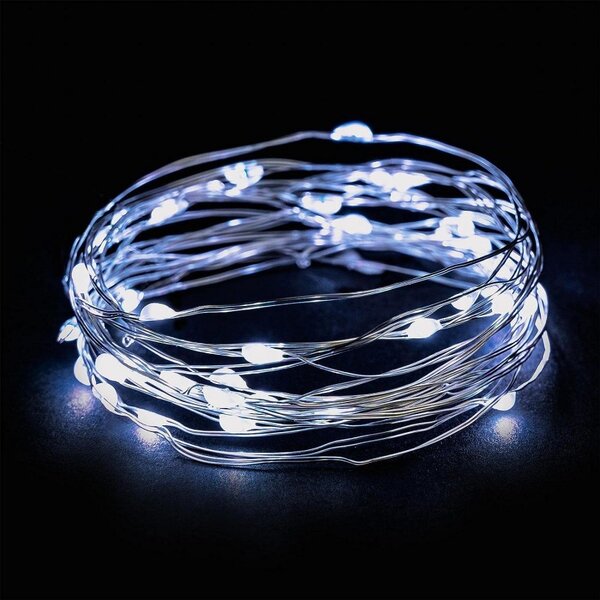 Božićne lampice – 20 LED, za unutra i van, 20 m, bijele