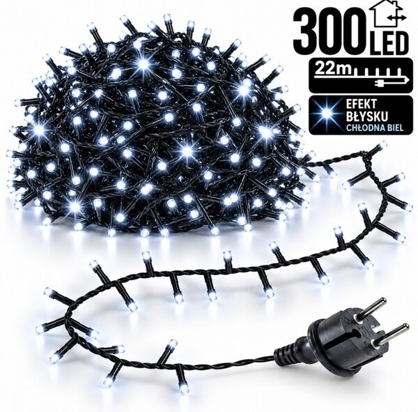 Božićne lampice – 300 LED, bijele