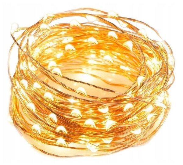 Božićne lampice – 100 LED, za unutra i van, 10 m, bijele