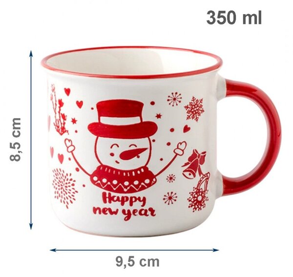 Božićna šalica – u poklon kutiji, 350 ml, bijela, KB13