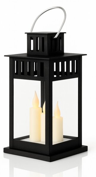 Svijećnjak – LED, 8×15 cm, crni